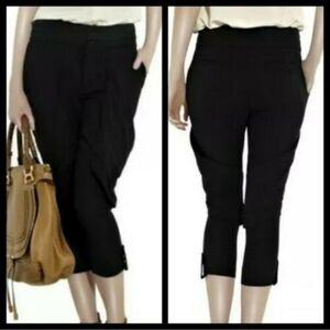 Alice + Olivia Button Cuff Olive Green Zen Cropped Pants